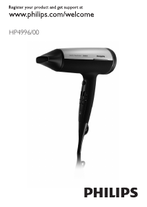 Panduan Philips HP4996 Pengering Rambut