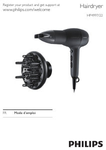 Mode d’emploi Philips HP4997 Sèche-cheveux