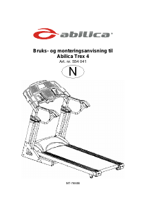 Bruksanvisning Abilica Trex 4 Tredemølle