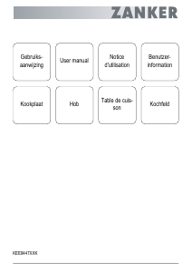 Mode d’emploi Zanker KEE8447XXK Table de cuisson