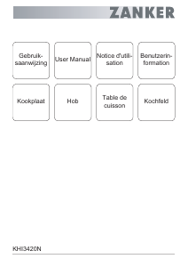 Handleiding Zanker KHI3420N Kookplaat