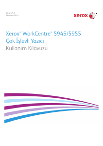 Kullanım kılavuzu Xerox WorkCentre 5955 Çok işlevli yazıcı