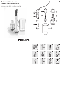 Manual de uso Philips HR1361 Batidora de mano