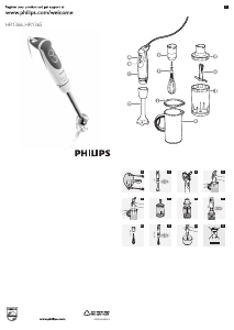 Manual de uso Philips HR1365 Batidora de mano