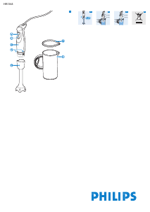 Priročnik Philips HR1365 Palični mešalniki