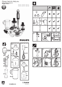 Manual de uso Philips HR1370 Batidora de mano