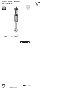 Mode d’emploi Philips HR1661 Mixeur plongeant