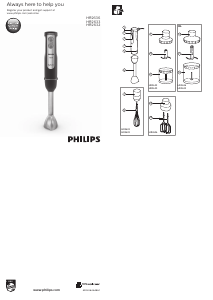 Посібник Philips HR2632 Viva Collection Ручний блендер