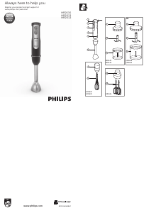 Посібник Philips HR2633 Viva Collection Ручний блендер