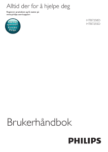 Bruksanvisning Philips HTB7255D Hjemmeteatersystem