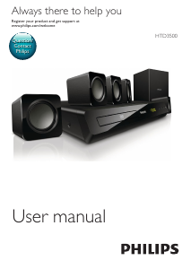 Manual Philips HTD3500 Home Theater System
