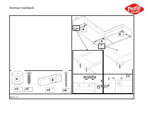 Manual Profijt Meubel Norman Canapea