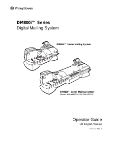 Manual PitneyBowes DM800i Franking Machine