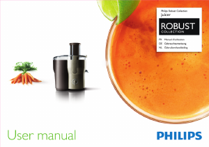 Mode d’emploi Philips HR1881 Presse-fruits