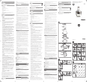 Manuál Philips HR1916 Odšťavňovač