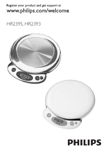 Посібник Philips HR2395 Кухонні ваги