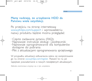 Instrukcja Philips HDD070 Odtwarzacz Mp3