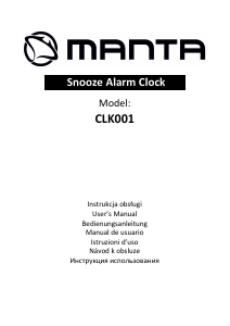 Návod Manta CLK001 Rádiobudík