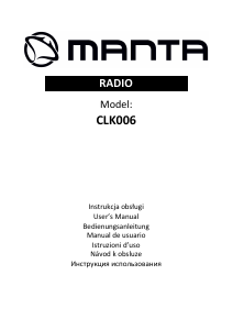 Руководство Manta CLK006 Радиобудильник