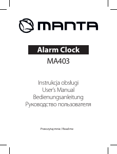 Manual Manta MA403 Alarm Clock Radio