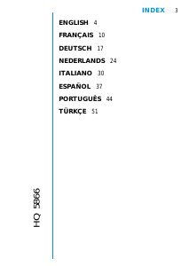 Mode d’emploi Philips HQ586 Rasoir électrique