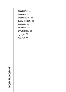Bruksanvisning Philips HQ6696 Barbermaskin