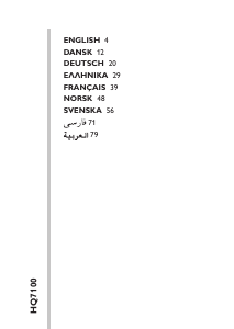 Brugsanvisning Philips HQ7100 Barbermaskine