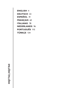 Mode d’emploi Philips HQ7762 Rasoir électrique