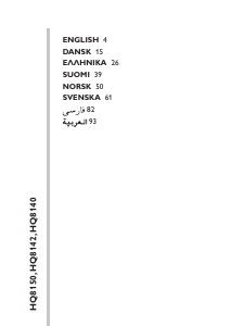 Bruksanvisning Philips HQ8150 Rakapparat