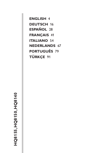 Kullanım kılavuzu Philips HQ8150 Tıraş makinesi