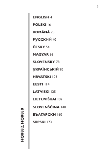 Návod Philips HQ888 Holiaci strojček