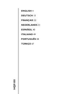 Mode d’emploi Philips HQ9100 Rasoir électrique