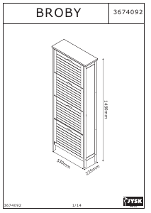 Brugsanvisning JYSK Broby (53x149x24) Skoskab