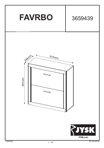 Hướng dẫn sử dụng JYSK Favrbo (91x96x34) Tủ giày