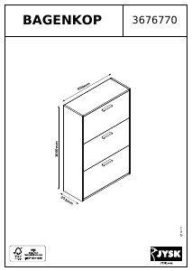 Handleiding JYSK Price Star (65x100x25) Schoenenkast