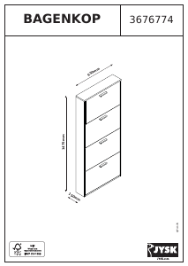 Manual JYSK Price Star (65x148x15) Dulap pantofi