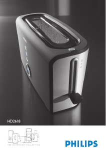 Használati útmutató Philips HD2618 Aluminium Collection Kenyérpirító