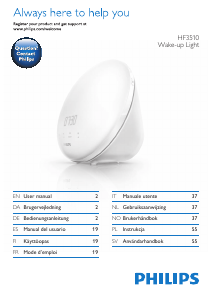 Manual Philips HF3510 Wake-up light