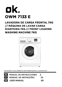 Manual de uso OK OWM 7133 E Lavadora