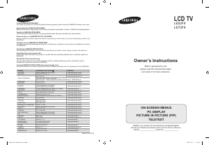 Instrukcja Samsung LE52F96BD Telewizor LCD