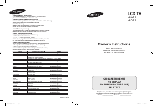 Manual de uso Samsung LE52F96BD Televisor de LCD