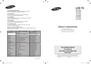 Käyttöohje Samsung LE52M86BD Nestekidetelevisio