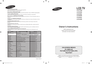 Manual Samsung LE52M87BD Televizor LCD