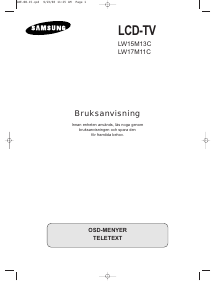 Bruksanvisning Samsung LW15M13C LCD TV