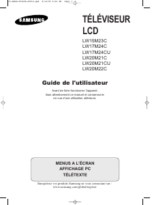 Mode d’emploi Samsung LW15M23CP Téléviseur LCD