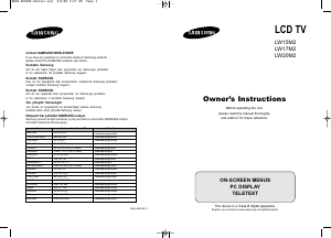 Bruksanvisning Samsung LW15M23CP LCD TV