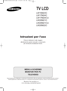 Manuale Samsung LW15M23CP LCD televisore