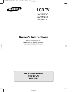 Manual Samsung LW17M24C LCD Television