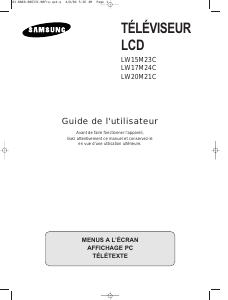 Mode d’emploi Samsung LW17M24C Téléviseur LCD