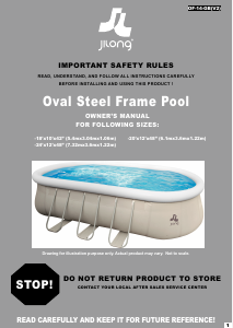 Manual Jilong Oval Steel (540x304x106) Swimming Pool